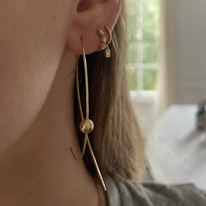 Lana Jewelry 14k Yellow Gold Large Upside Down Hoops